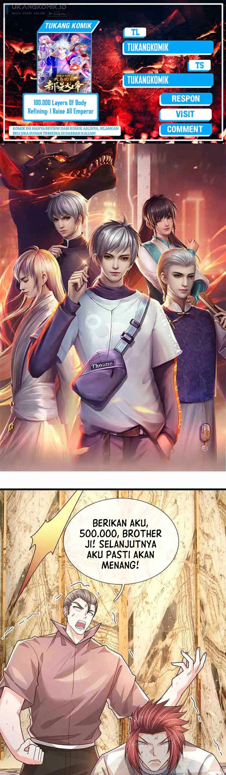 Baca Komik 100.000 Layers Of Body Refining: I Raise All Emperor Chapter 288 Gambar 1