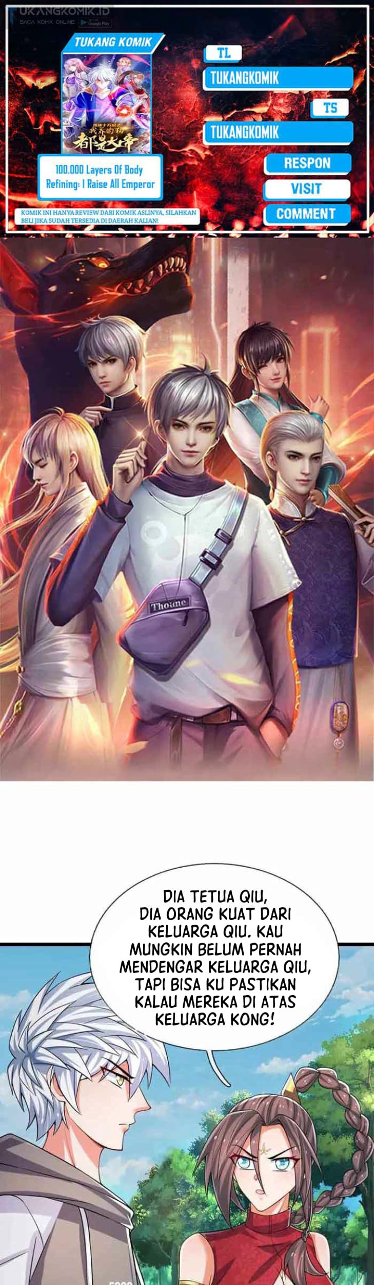 Baca Komik 100.000 Layers Of Body Refining: I Raise All Emperor Chapter 308 Gambar 1