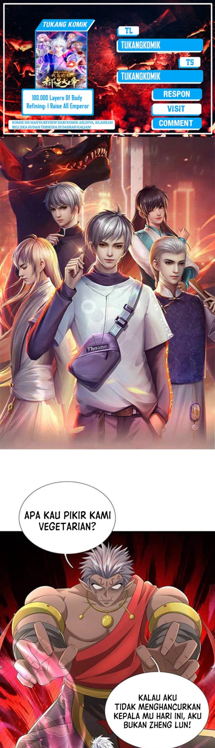 Baca Komik 100.000 Layers Of Body Refining: I Raise All Emperor Chapter 383 Gambar 1