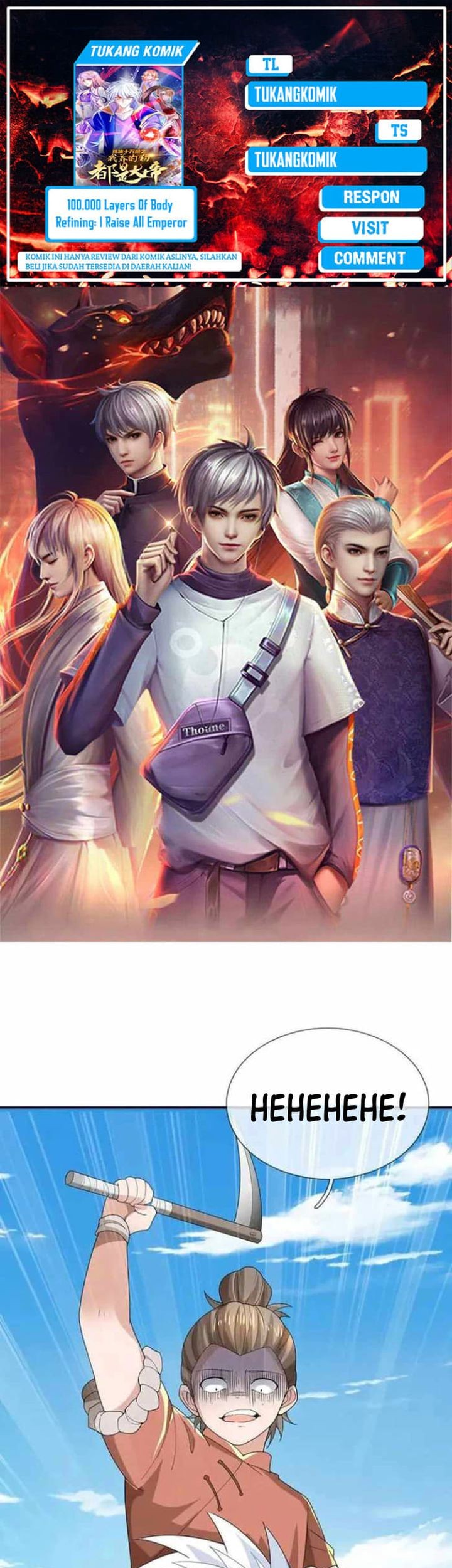 Baca Komik 100.000 Layers Of Body Refining: I Raise All Emperor Chapter 391 Gambar 1