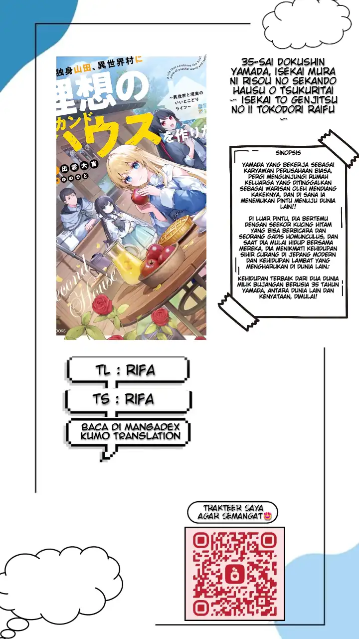 Baca Komik 35-sai dokushin Yamada, isekai mura ni risou no sekando hausu o tsukuritai 〜 isekai to genjitsu no ii tokodori raifu 〜 Chapter 4.2 Gambar 1