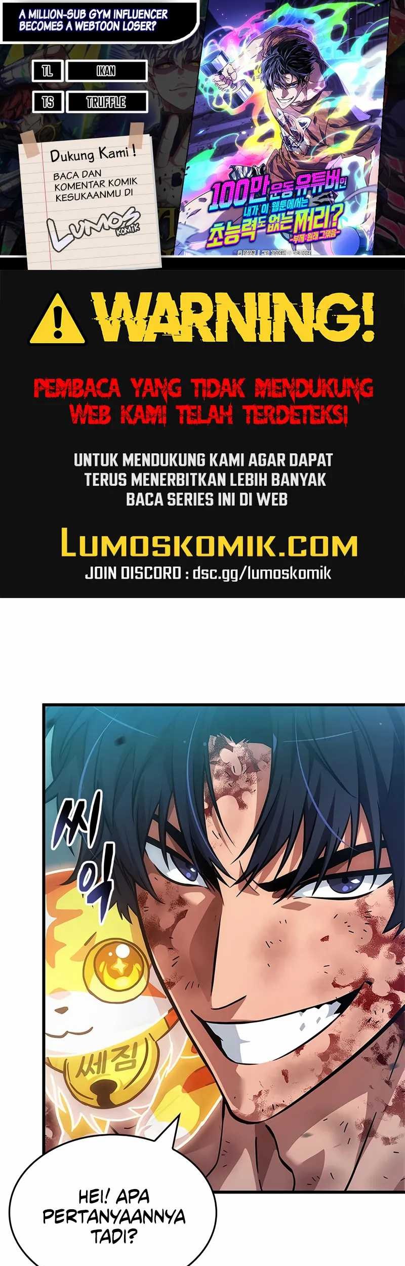 Baca Komik A Million-Sub Gym Influencer Becomes A Webtoon Loser? Chapter 14 Gambar 1