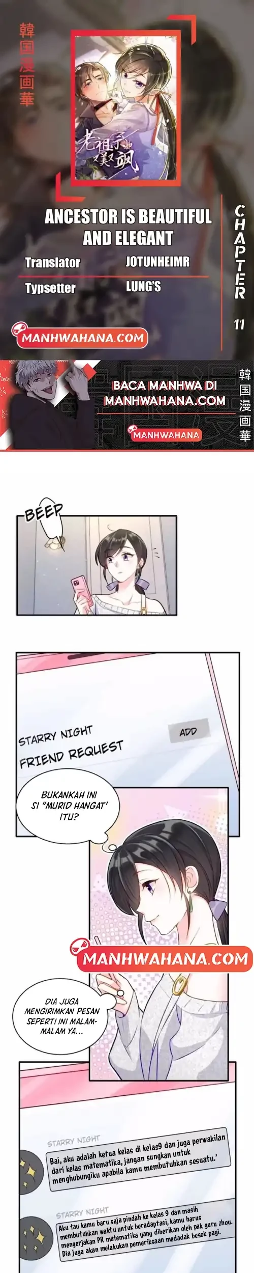 Baca Komik Ancestor is beautiful and elegant Chapter 11 Gambar 1