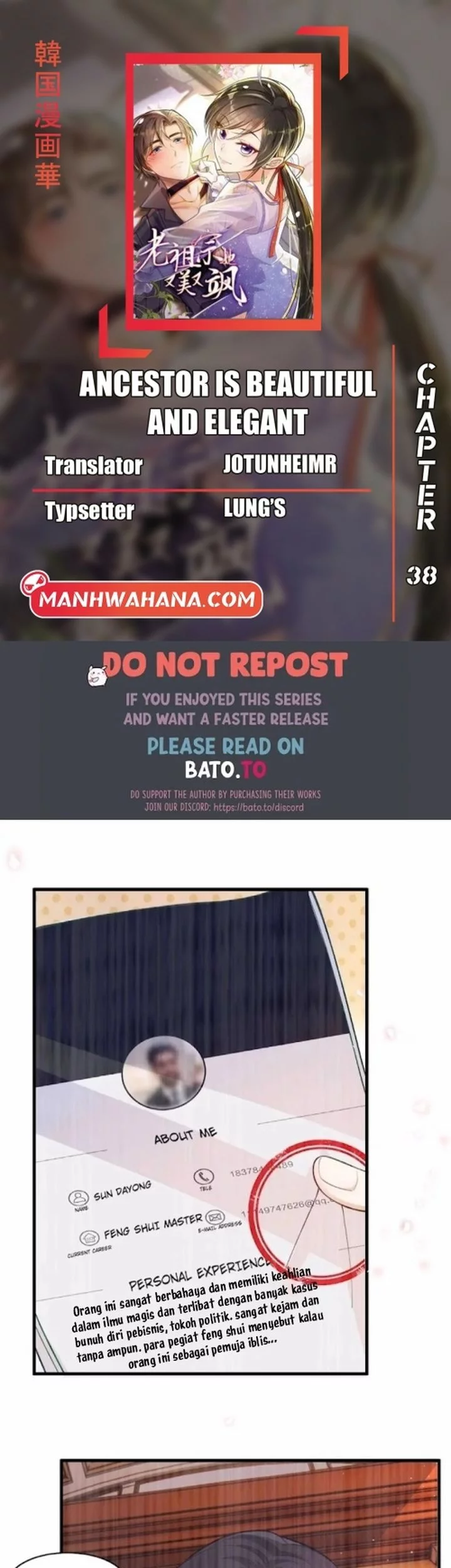 Baca Komik Ancestor is beautiful and elegant Chapter 38 Gambar 1