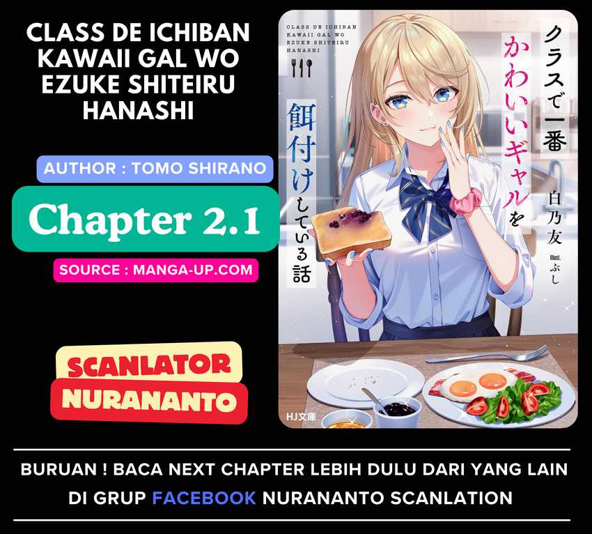 Baca Komik Class de Ichiban Kawaii Gal wo Ezuke Shiteiru Hanashi Chapter 2.1 Gambar 1