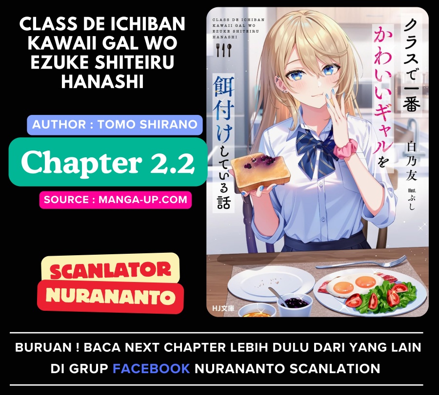 Baca Komik Class de Ichiban Kawaii Gal wo Ezuke Shiteiru Hanashi Chapter 2.2 Gambar 1