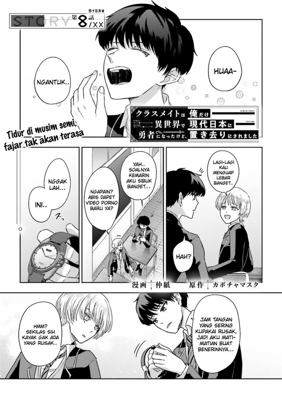 Baca  Classmate wa Isekai de Yuusha ni Natta kedo, Ore dake Gendai Nihon ni Okizari ni Narimashita Chapter 8 Gambar 2