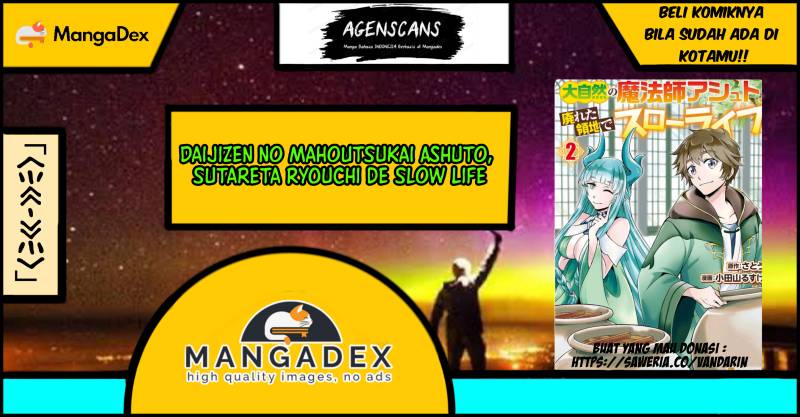 Baca Komik Daijizen no Mahoutsukai Ashuto, Sutareta Ryouchi de Slow Life Chapter 9 Gambar 1