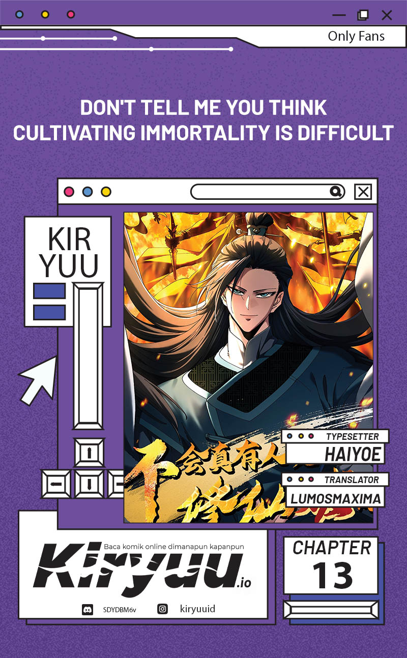 Baca Komik Don’t Tell Me You Think Cultivating Immortality Is Difficult? Chapter 13 Gambar 1