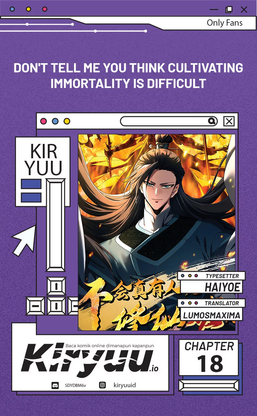 Baca Komik Don’t Tell Me You Think Cultivating Immortality Is Difficult? Chapter 18 Gambar 1