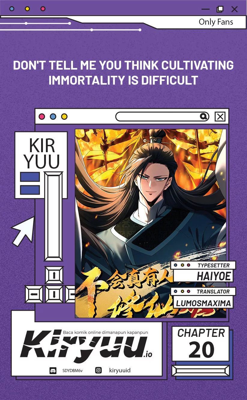 Baca Komik Don’t Tell Me You Think Cultivating Immortality Is Difficult? Chapter 20 Gambar 1