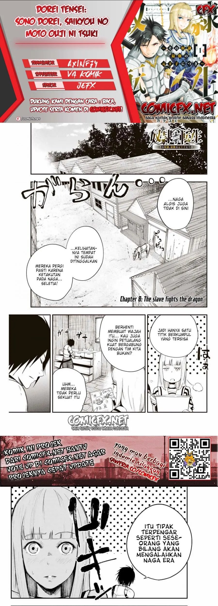 Baca Komik Dorei Tensei: Sono Dorei, Saikyou no Moto Ouji ni Tsuki Chapter 8 Gambar 1