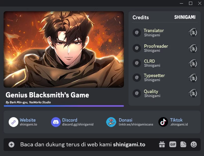 Baca Komik Genius Blacksmith’s Game Chapter 1 Gambar 1