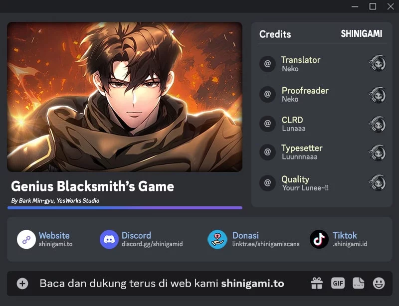 Baca Komik Genius Blacksmith’s Game Chapter 13 Gambar 1
