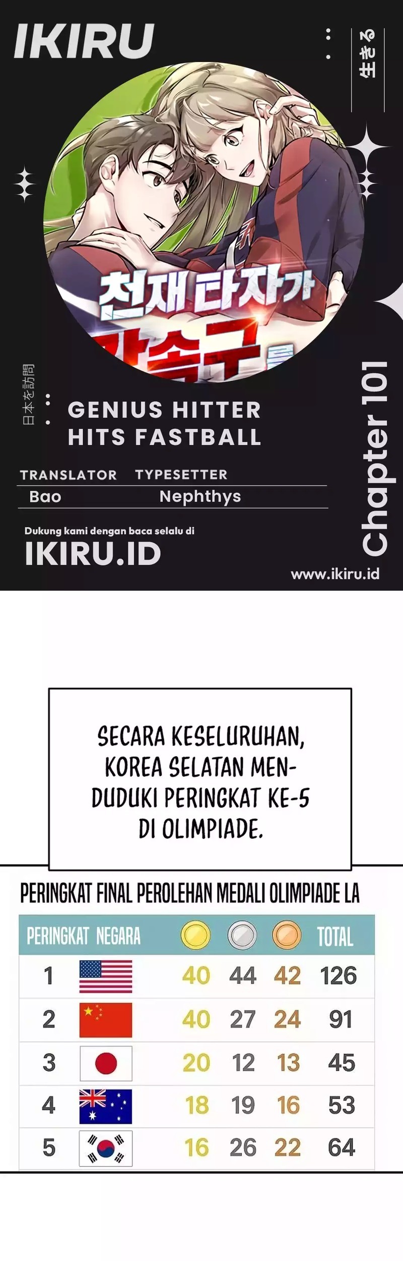 Baca Komik Genius Hitter Hits Fastball Chapter 101 Gambar 1