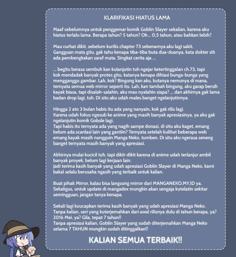 Baca  Goblin Slayer Chapter 74 Gambar 2