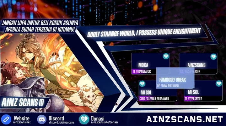 Baca Komik Godly Strange World, I Possess Unique Enlightment Chapter 1 Gambar 1