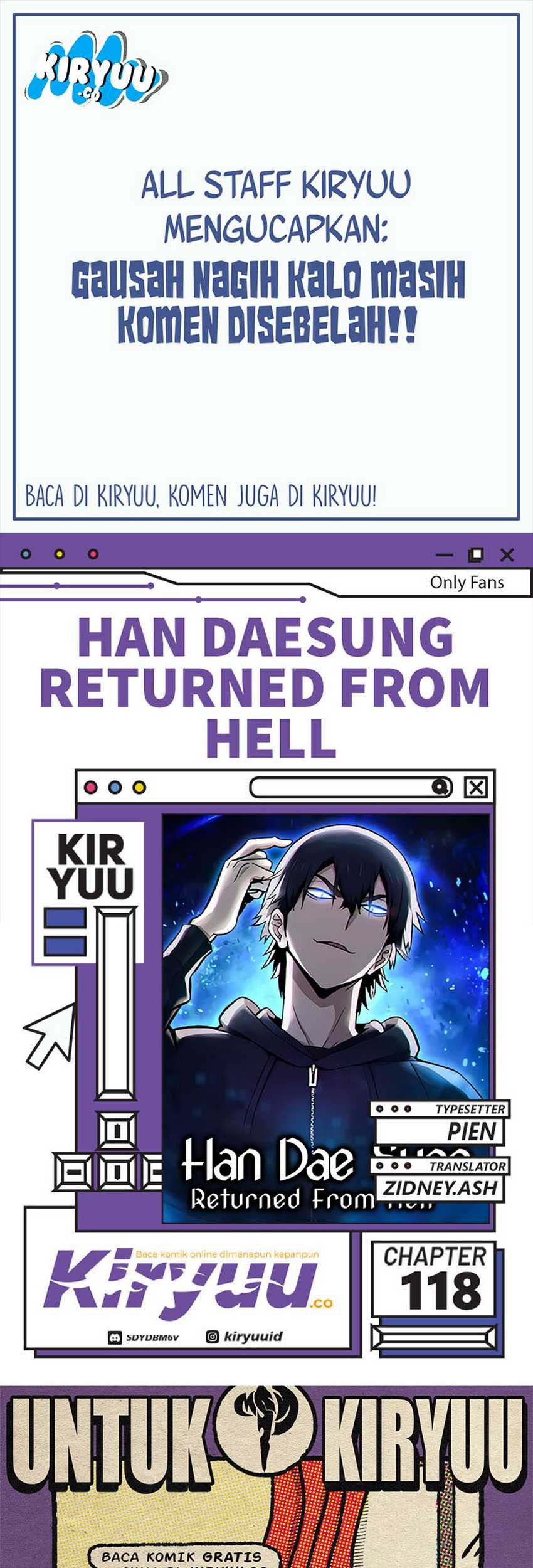 Baca Komik Han Dae Sung Returned From Hell Chapter 118 Gambar 1