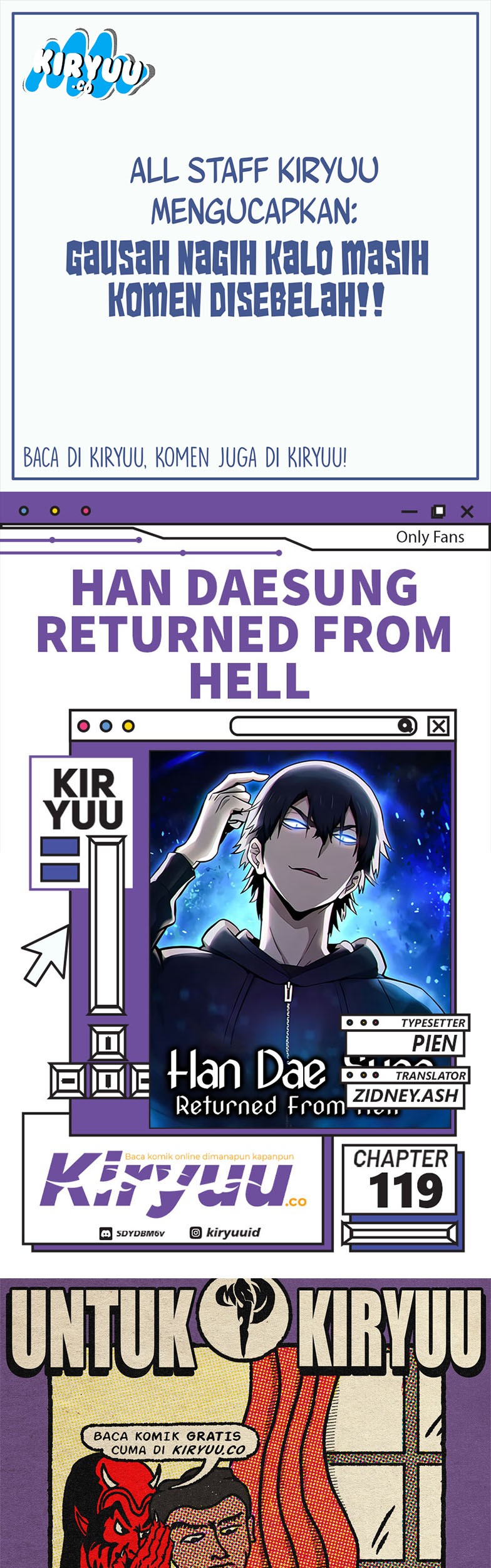 Baca Komik Han Dae Sung Returned From Hell Chapter 119 Gambar 1
