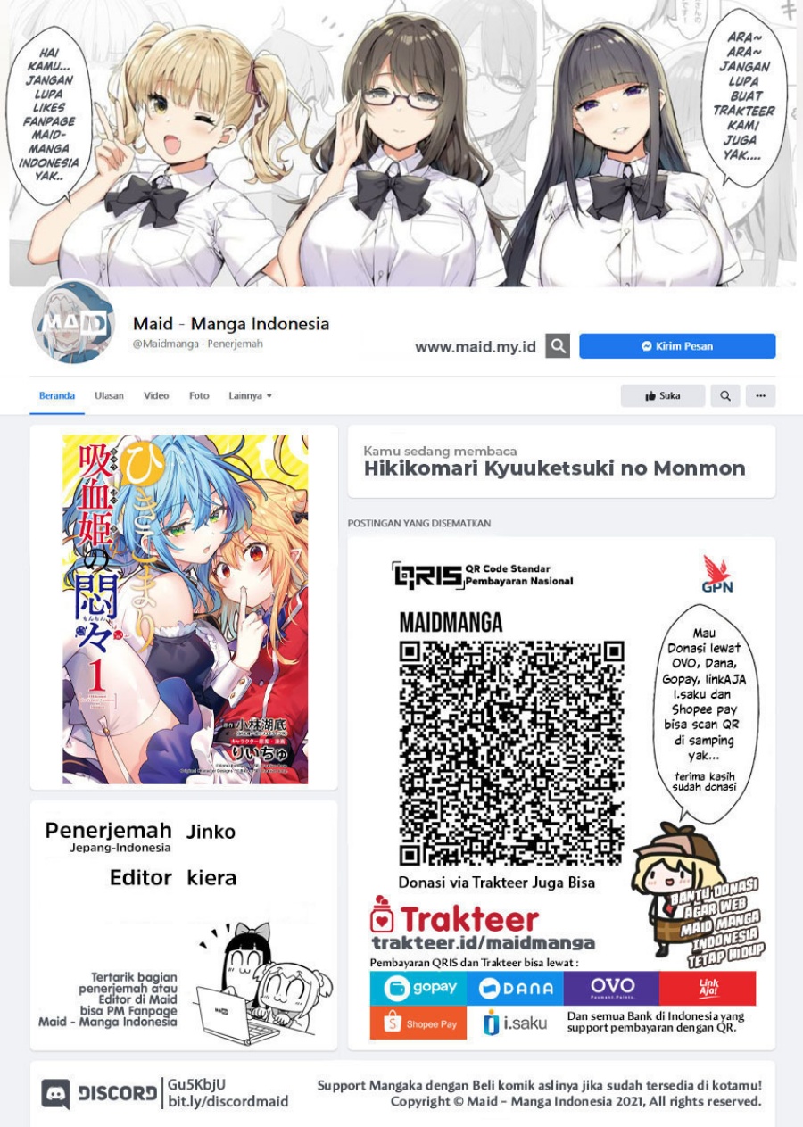 Baca Hikikomari Kyuuketsuki no Monmon Chapter 15 Gambar 2