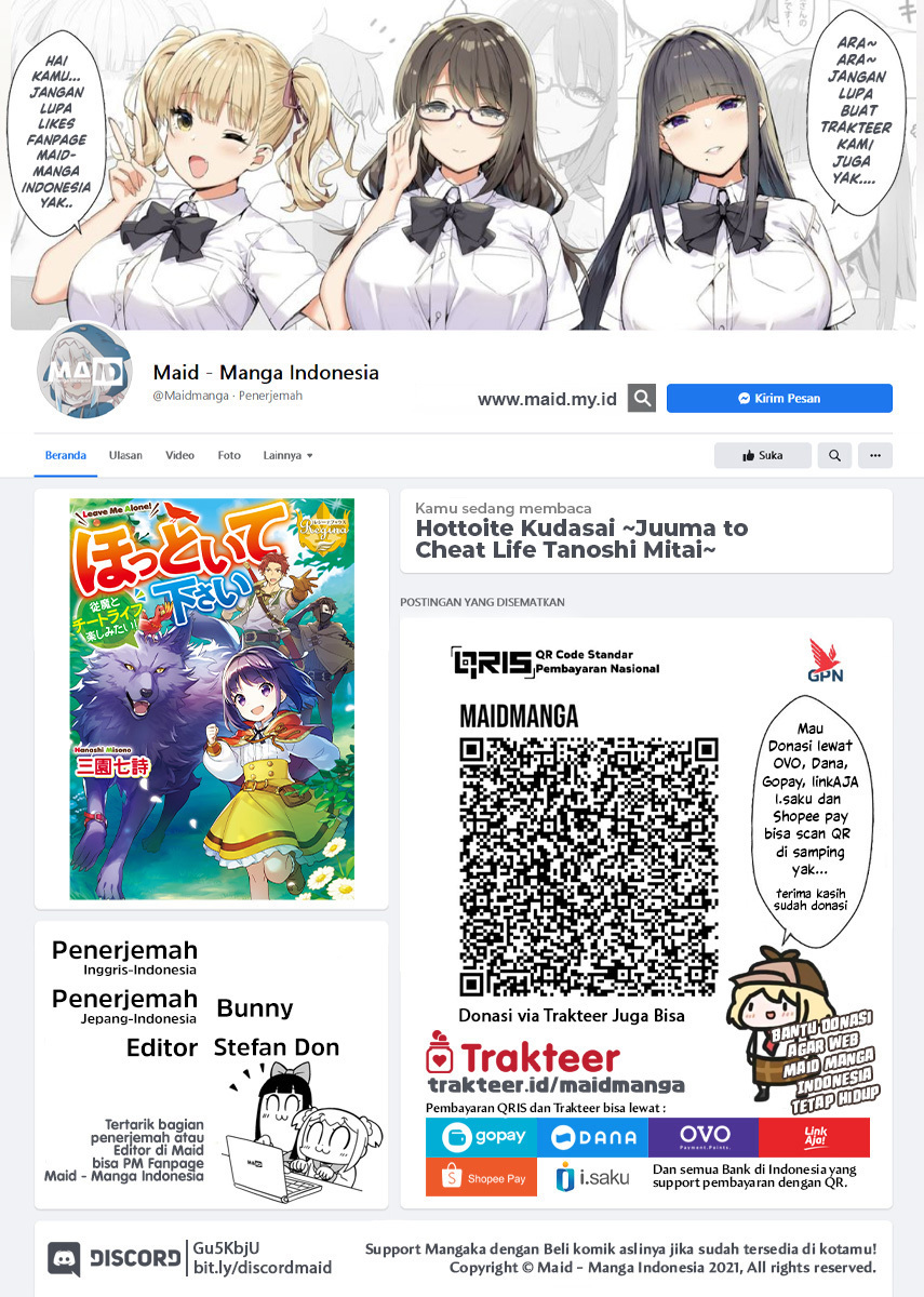 Baca Hottoite Kudasai ~Juuma to Cheat Life Tanoshi Mitai~ Chapter 15 Gambar 2