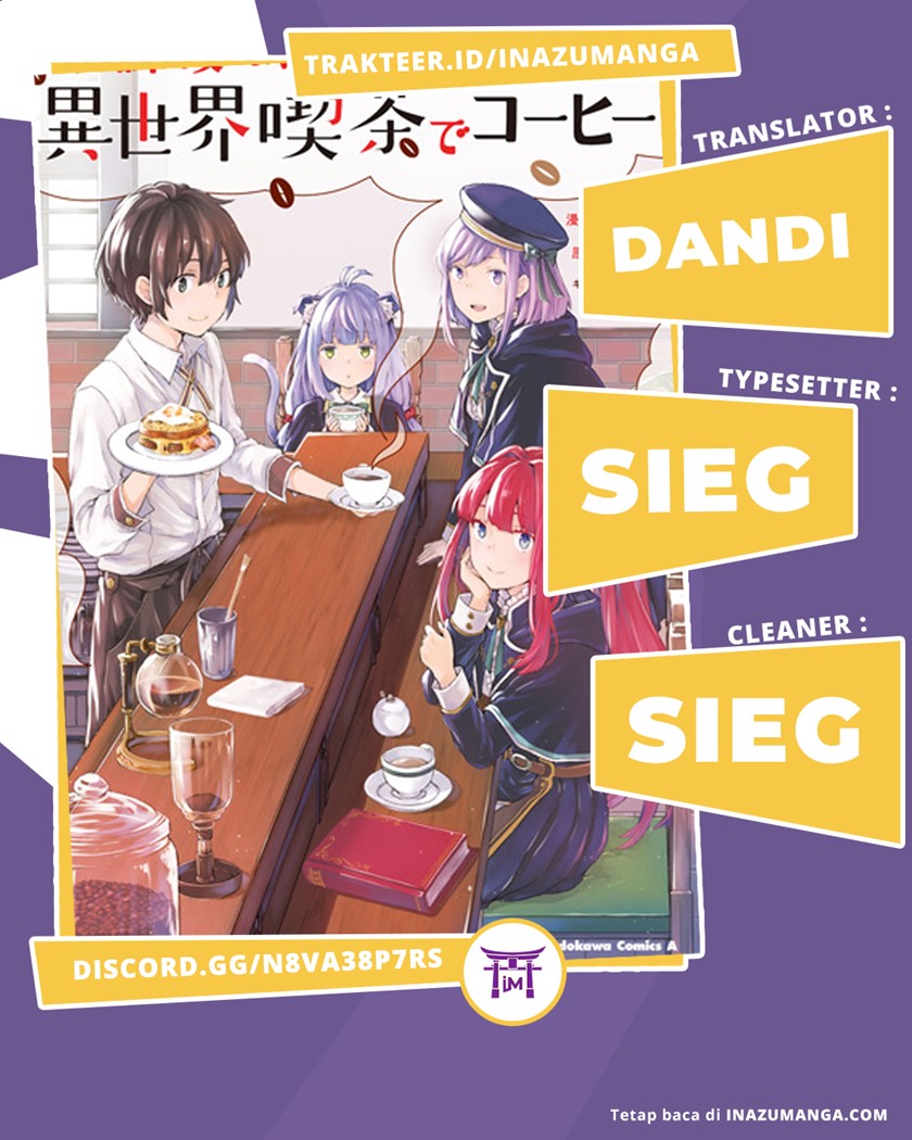 Baca Komik Houkago wa, Isekai Kissa de Coffee wo Chapter 4 Gambar 1