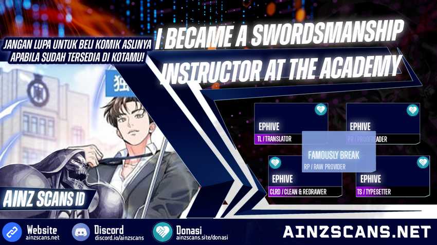 Baca Komik I Became a Swordsmanship Instructor at the Academy Chapter 1 Gambar 1