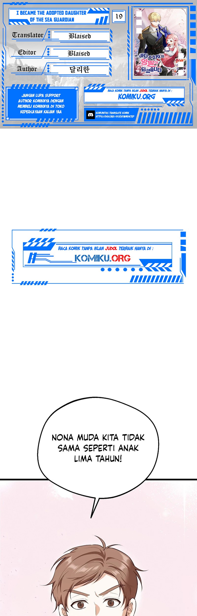 Baca Komik I Became the Adopted Daughter of the Sea Guardian Chapter 19 Gambar 1