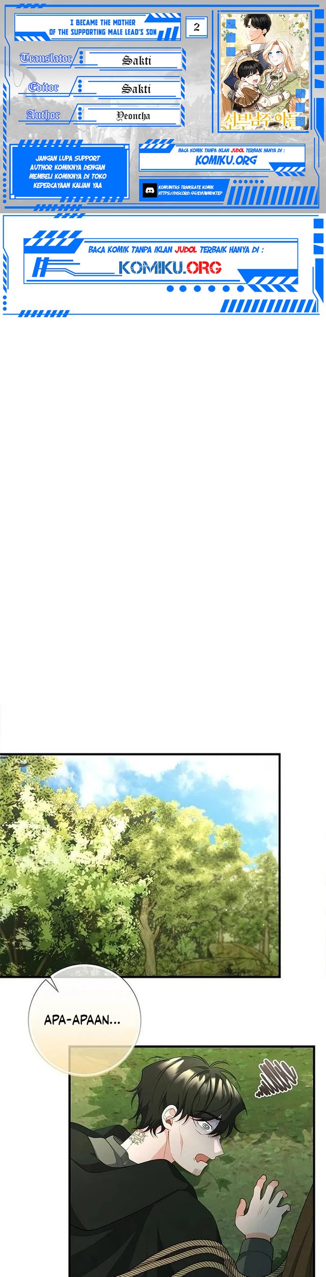 Baca Komik I Became the Mother of the Supporting Male Lead's Son Chapter 2 Gambar 1
