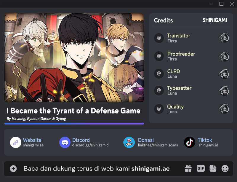Baca Komik I Became the Tyrant of a Defense Game Chapter 111 Gambar 1