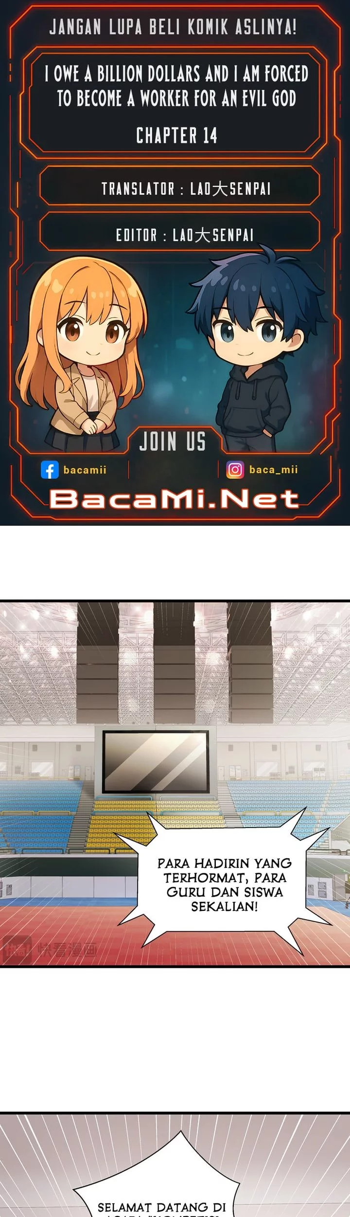 Baca Komik I Owe A Billion Dollars And I am Forced to Become A Worker For An Evil God Chapter 14 Gambar 1