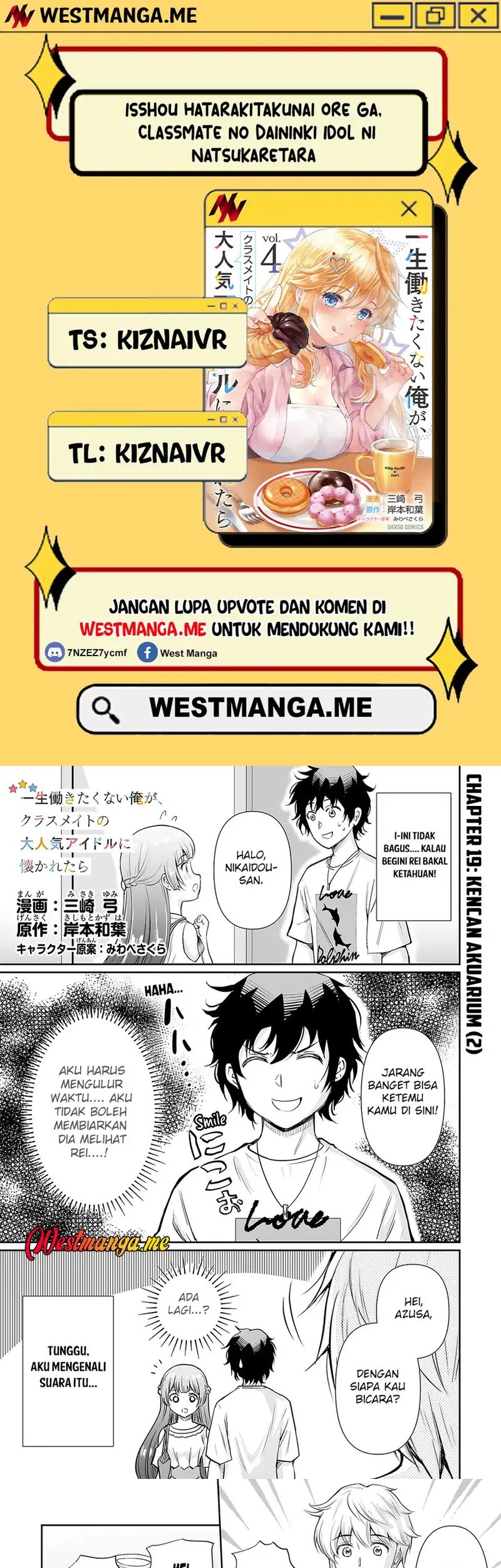 Baca Komik Isshou Hatarakitakunai Ore ga Classmate no Daininki Idol ni Natsukaretara Chapter 19 Gambar 1