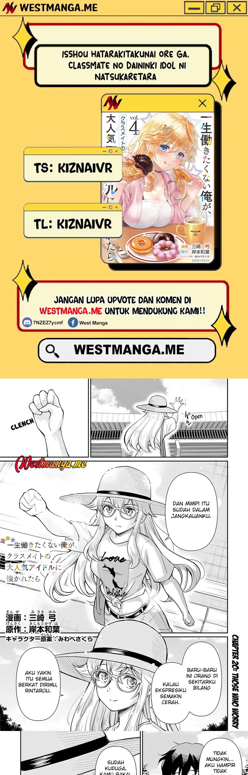 Baca Komik Isshou Hatarakitakunai Ore ga Classmate no Daininki Idol ni Natsukaretara Chapter 20 Gambar 1