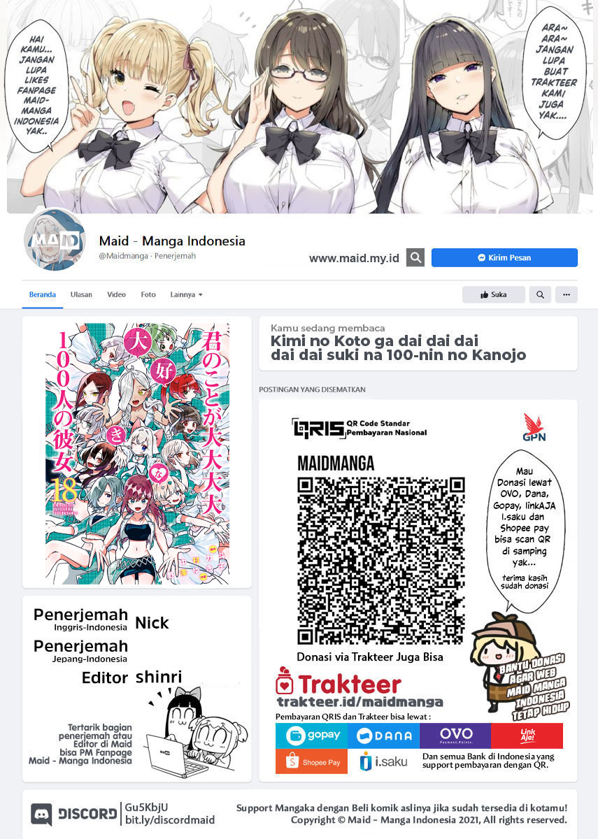 Baca Kimi no Koto ga Dai Dai Dai Dai Daisuki na 100-ri no Kanojo Chapter 131.5 Gambar 2