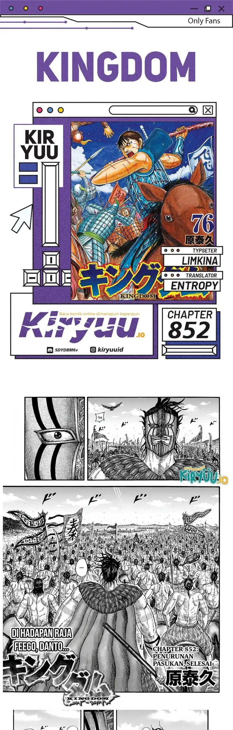 Baca Komik Kingdom Chapter 852 Gambar 1