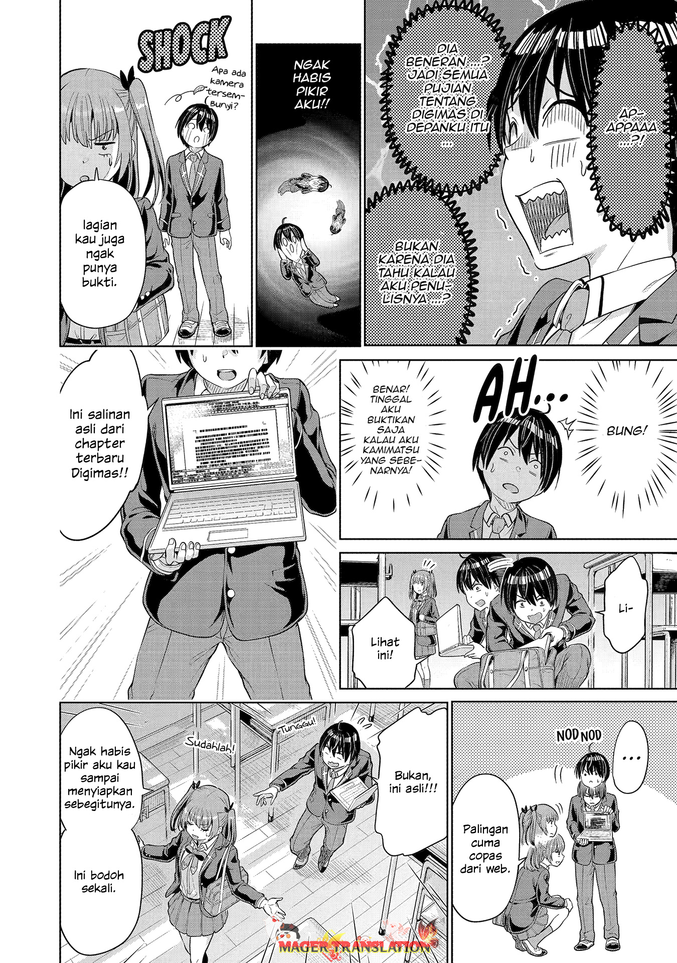 Koukousei WEB Sakka no Mote Seikatsu “Anta ga Kami Sakka na Wakenai desho” to Boku wo Futta Osananajimi ga Koukaishiteru kedo Mou Osoi Chapter 1.1 Gambar 24