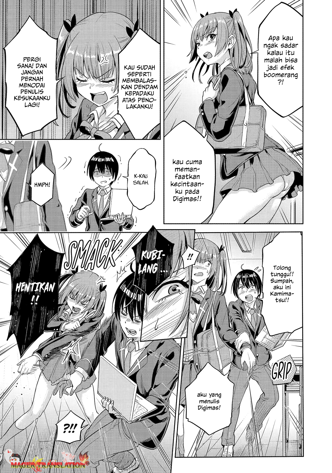 Koukousei WEB Sakka no Mote Seikatsu “Anta ga Kami Sakka na Wakenai desho” to Boku wo Futta Osananajimi ga Koukaishiteru kedo Mou Osoi Chapter 1.1 Gambar 25