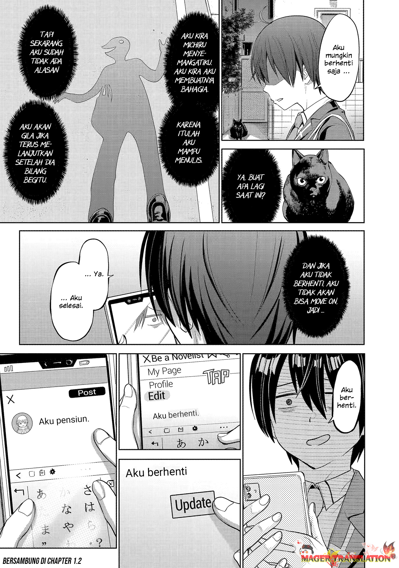 Koukousei WEB Sakka no Mote Seikatsu “Anta ga Kami Sakka na Wakenai desho” to Boku wo Futta Osananajimi ga Koukaishiteru kedo Mou Osoi Chapter 1.1 Gambar 31