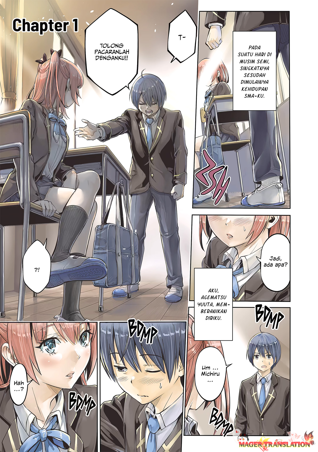 Koukousei WEB Sakka no Mote Seikatsu “Anta ga Kami Sakka na Wakenai desho” to Boku wo Futta Osananajimi ga Koukaishiteru kedo Mou Osoi Chapter 1.1 Gambar 5