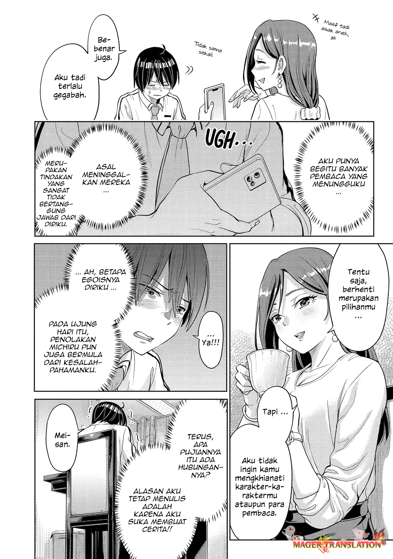 Koukousei WEB Sakka no Mote Seikatsu “Anta ga Kami Sakka na Wakenai desho” to Boku wo Futta Osananajimi ga Koukaishiteru kedo Mou Osoi Chapter 1.2 Gambar 24