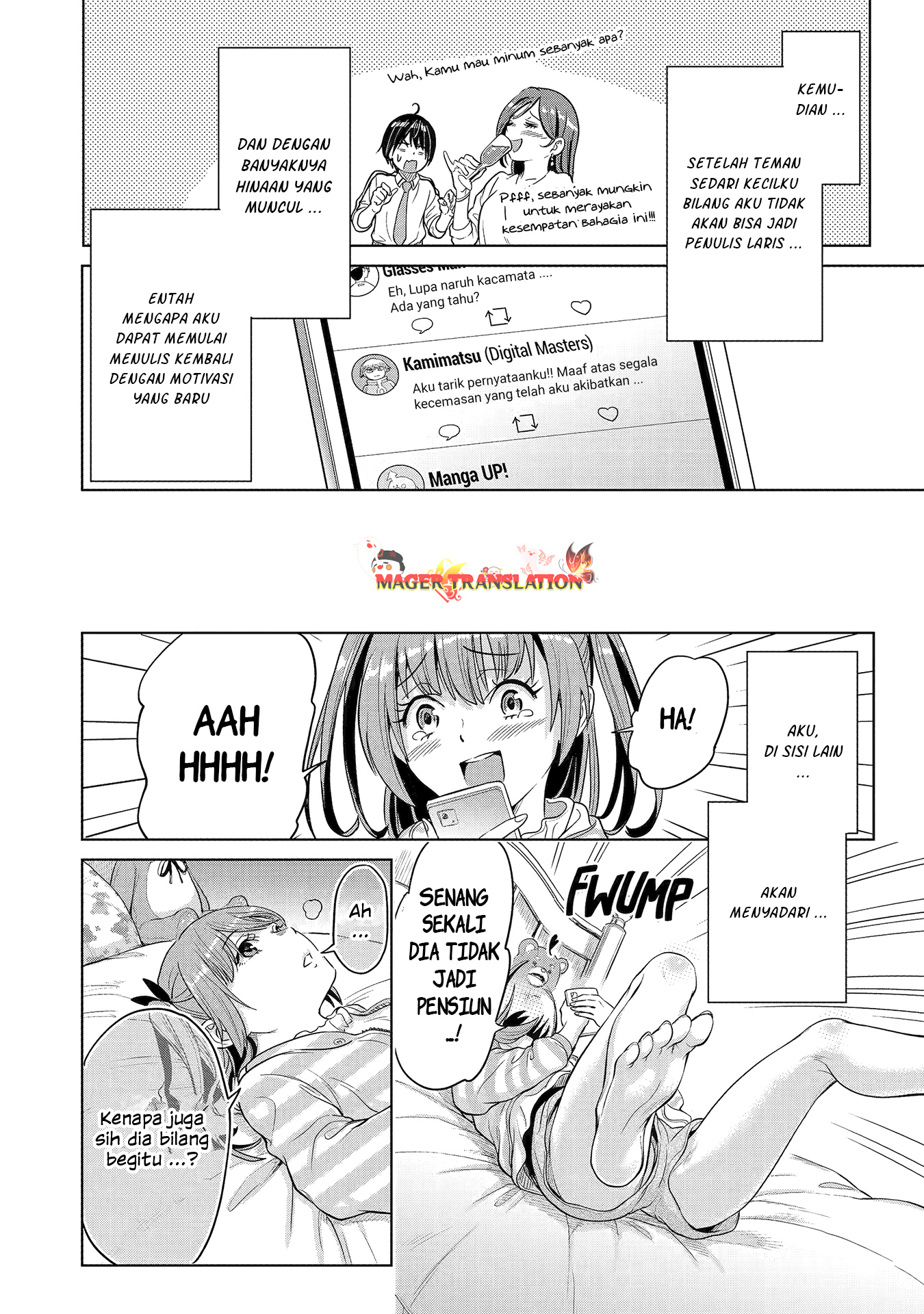 Koukousei WEB Sakka no Mote Seikatsu “Anta ga Kami Sakka na Wakenai desho” to Boku wo Futta Osananajimi ga Koukaishiteru kedo Mou Osoi Chapter 1.2 Gambar 26