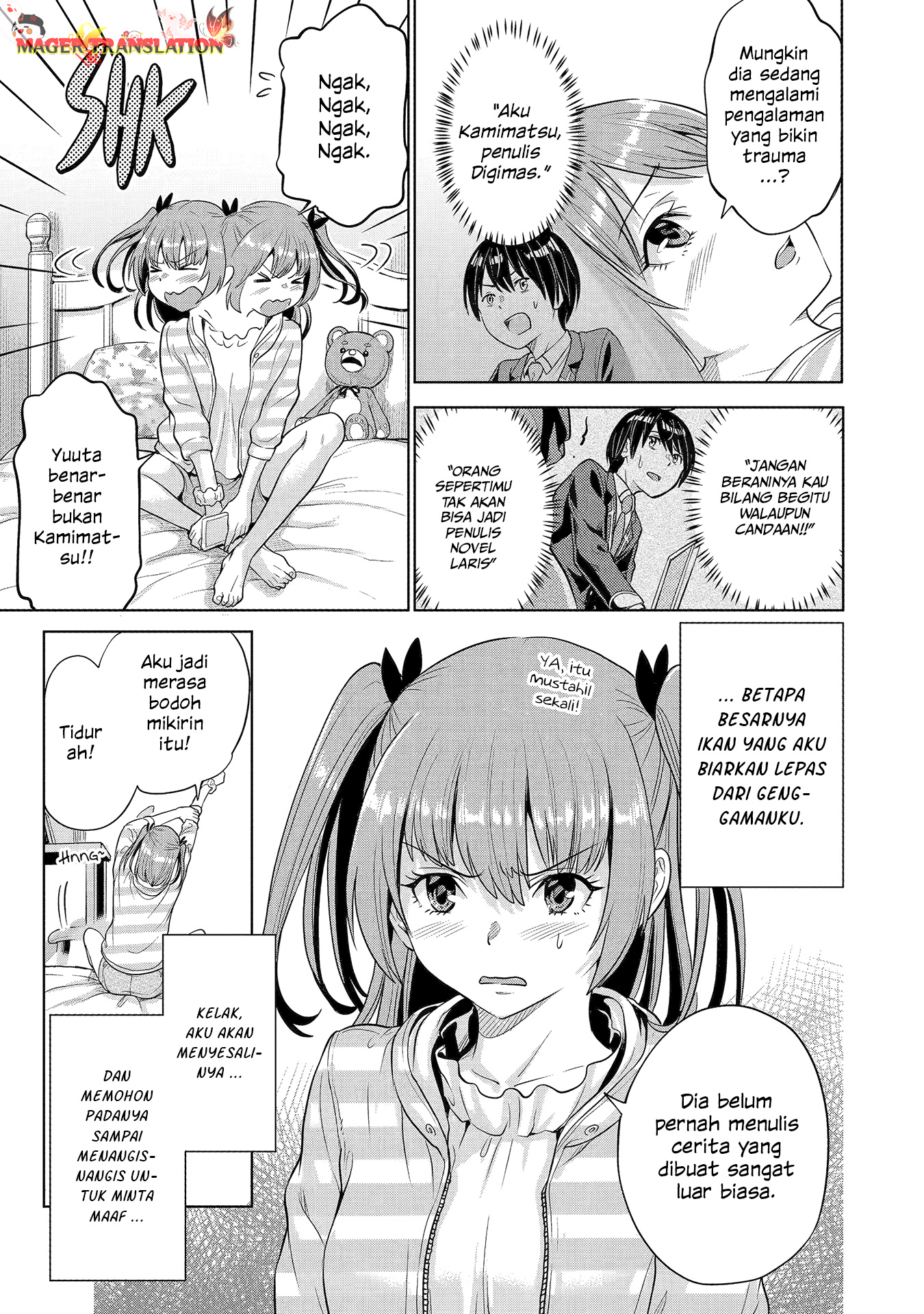 Koukousei WEB Sakka no Mote Seikatsu “Anta ga Kami Sakka na Wakenai desho” to Boku wo Futta Osananajimi ga Koukaishiteru kedo Mou Osoi Chapter 1.2 Gambar 27