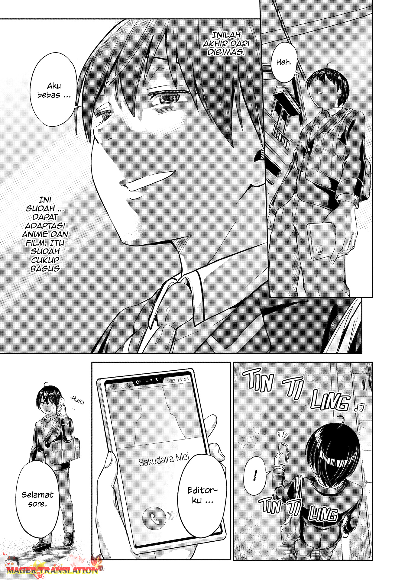 Koukousei WEB Sakka no Mote Seikatsu “Anta ga Kami Sakka na Wakenai desho” to Boku wo Futta Osananajimi ga Koukaishiteru kedo Mou Osoi Chapter 1.2 Gambar 3