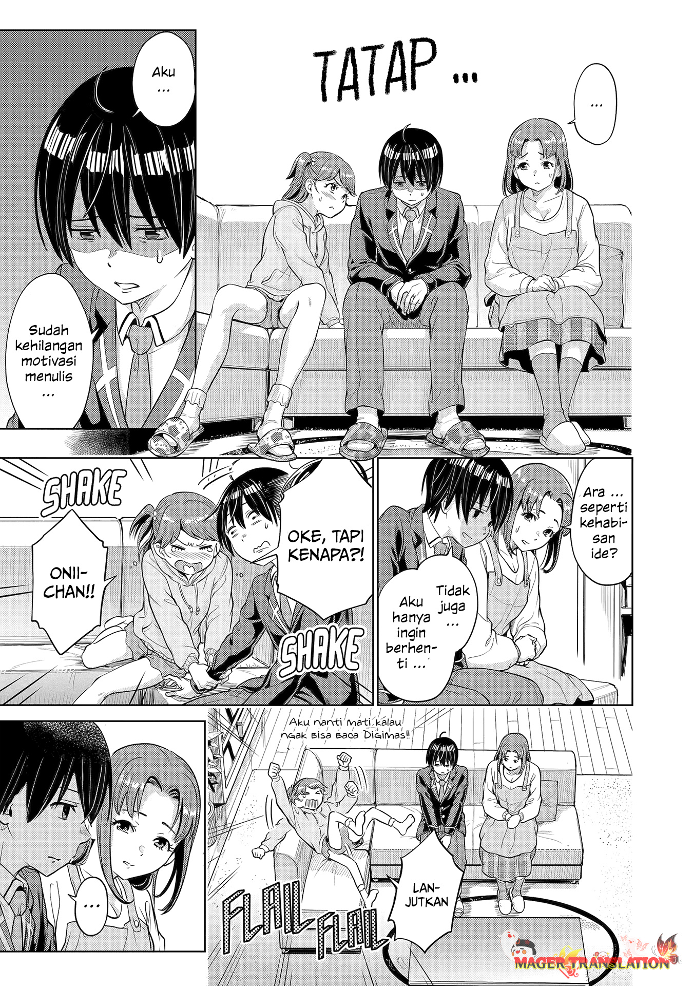 Koukousei WEB Sakka no Mote Seikatsu “Anta ga Kami Sakka na Wakenai desho” to Boku wo Futta Osananajimi ga Koukaishiteru kedo Mou Osoi Chapter 1.2 Gambar 7