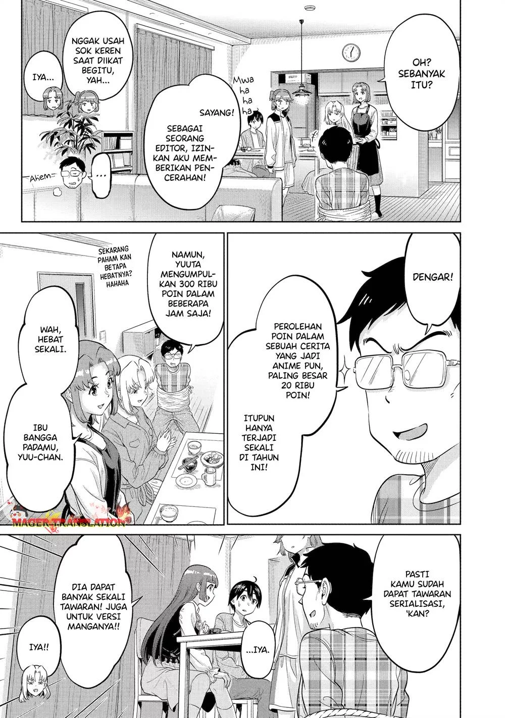 Koukousei WEB Sakka no Mote Seikatsu “Anta ga Kami Sakka na Wakenai desho” to Boku wo Futta Osananajimi ga Koukaishiteru kedo Mou Osoi Chapter 15 Gambar 8