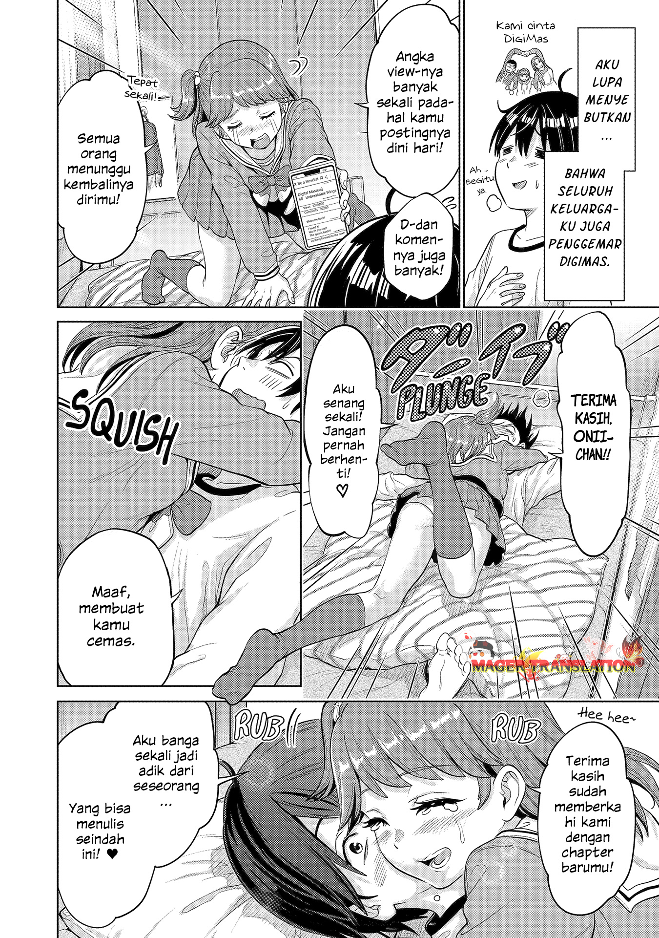 Koukousei WEB Sakka no Mote Seikatsu “Anta ga Kami Sakka na Wakenai desho” to Boku wo Futta Osananajimi ga Koukaishiteru kedo Mou Osoi Chapter 2 Gambar 19