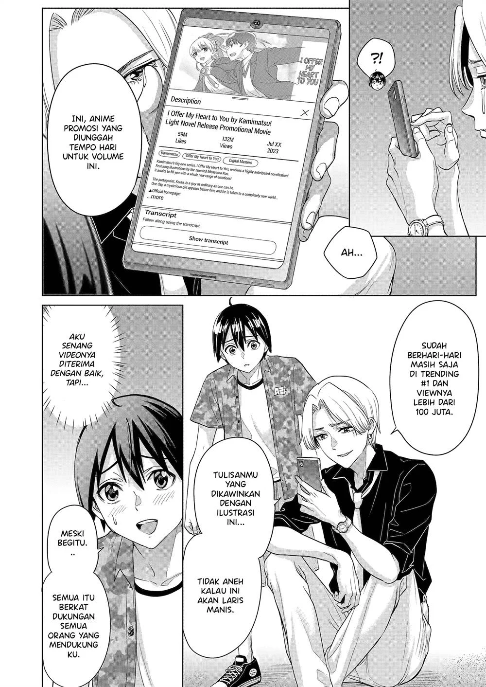 Koukousei WEB Sakka no Mote Seikatsu “Anta ga Kami Sakka na Wakenai desho” to Boku wo Futta Osananajimi ga Koukaishiteru kedo Mou Osoi Chapter 23 Gambar 15