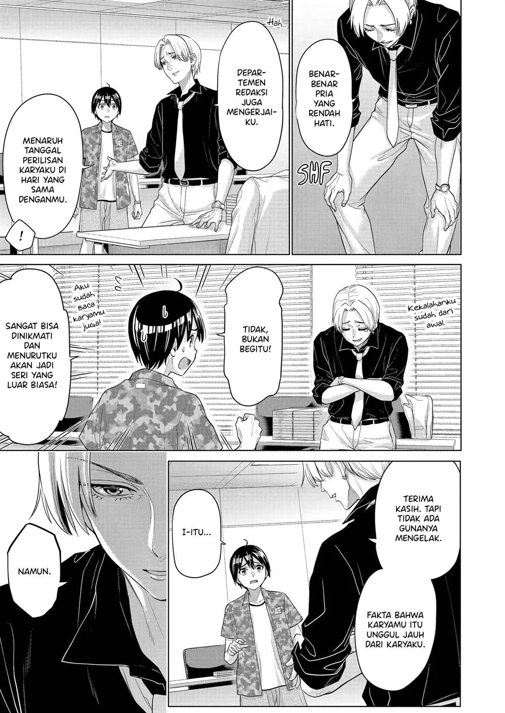 Koukousei WEB Sakka no Mote Seikatsu “Anta ga Kami Sakka na Wakenai desho” to Boku wo Futta Osananajimi ga Koukaishiteru kedo Mou Osoi Chapter 23 Gambar 16