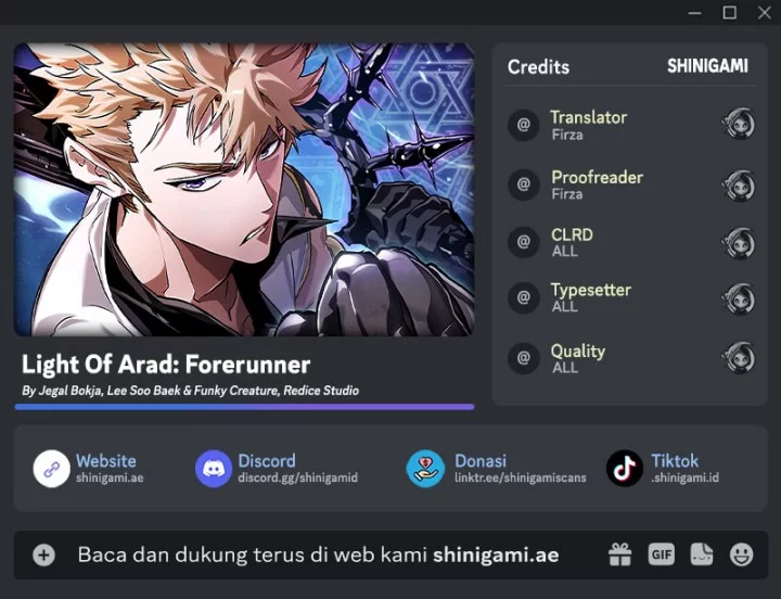 Baca Komik Light Of Arad: Forerunner Chapter 1 Gambar 1