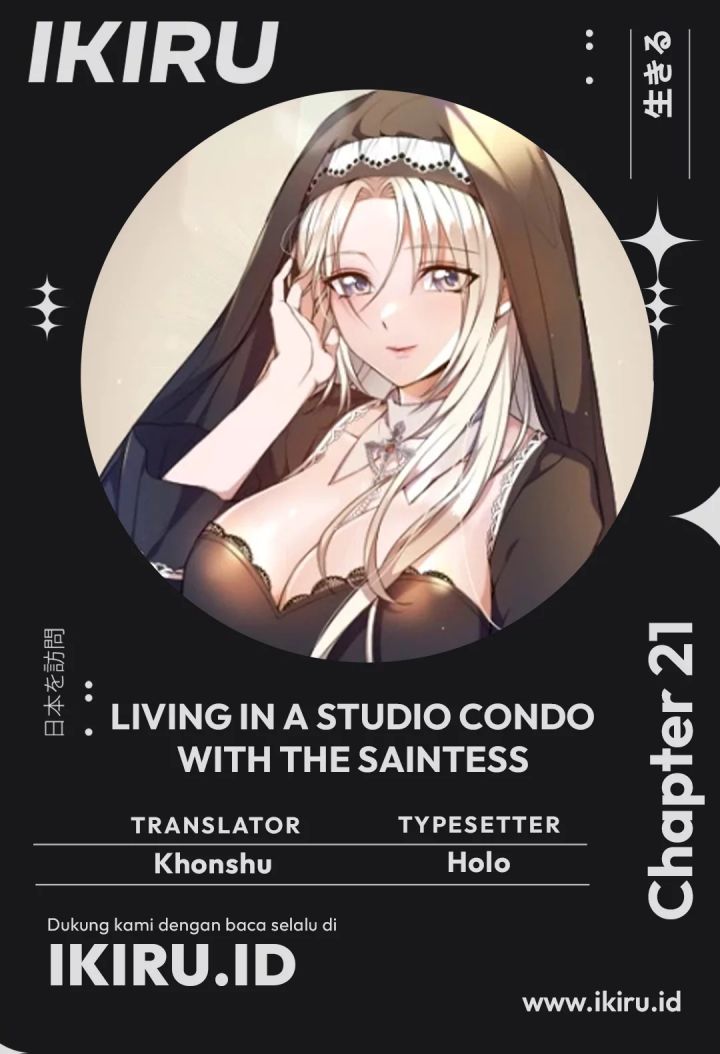 Baca Komik Living in a Studio Condo With the Saintess Chapter 21 Gambar 1